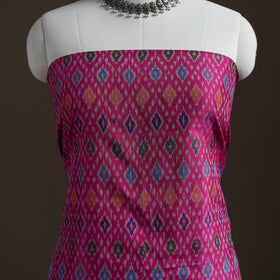 Pochampally Ikat Handloom Sico Unstitched Dress Material: Kurta with Mulberry Silk Dupatta 25