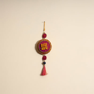 Swastik - Handmade Felt & Beadwork Wall Hanging