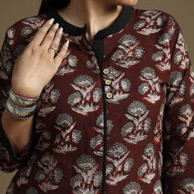  Bagru Hand Block Printed Cotton Long Kurta Online at iTokri.com