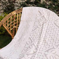 applique double bed cover set