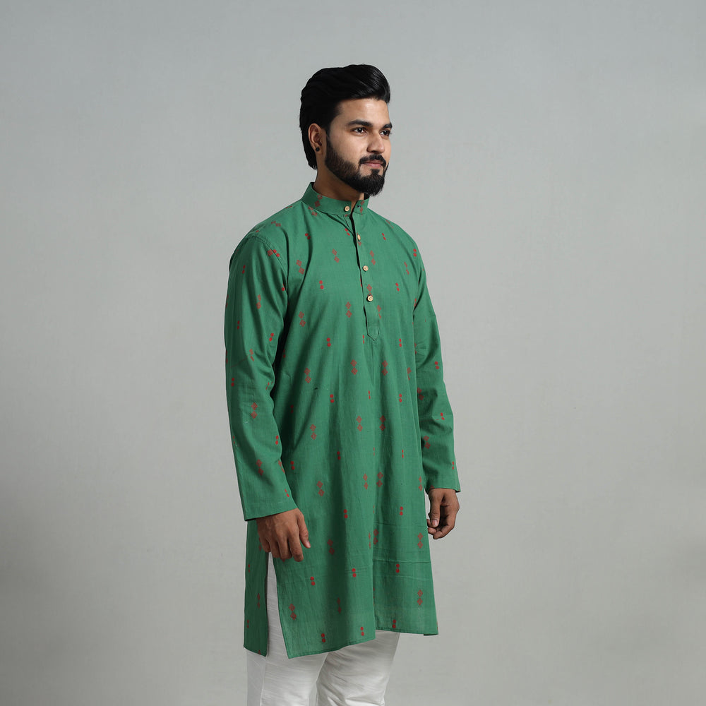 Cotton Long Jacquard Kurta for Men 12