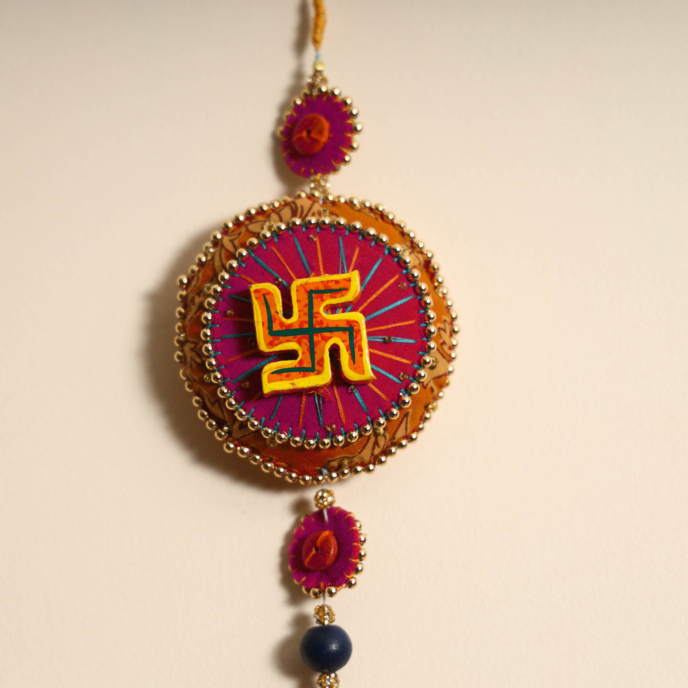 Swastik - Handmade Felt & Beadwork Wall Hanging