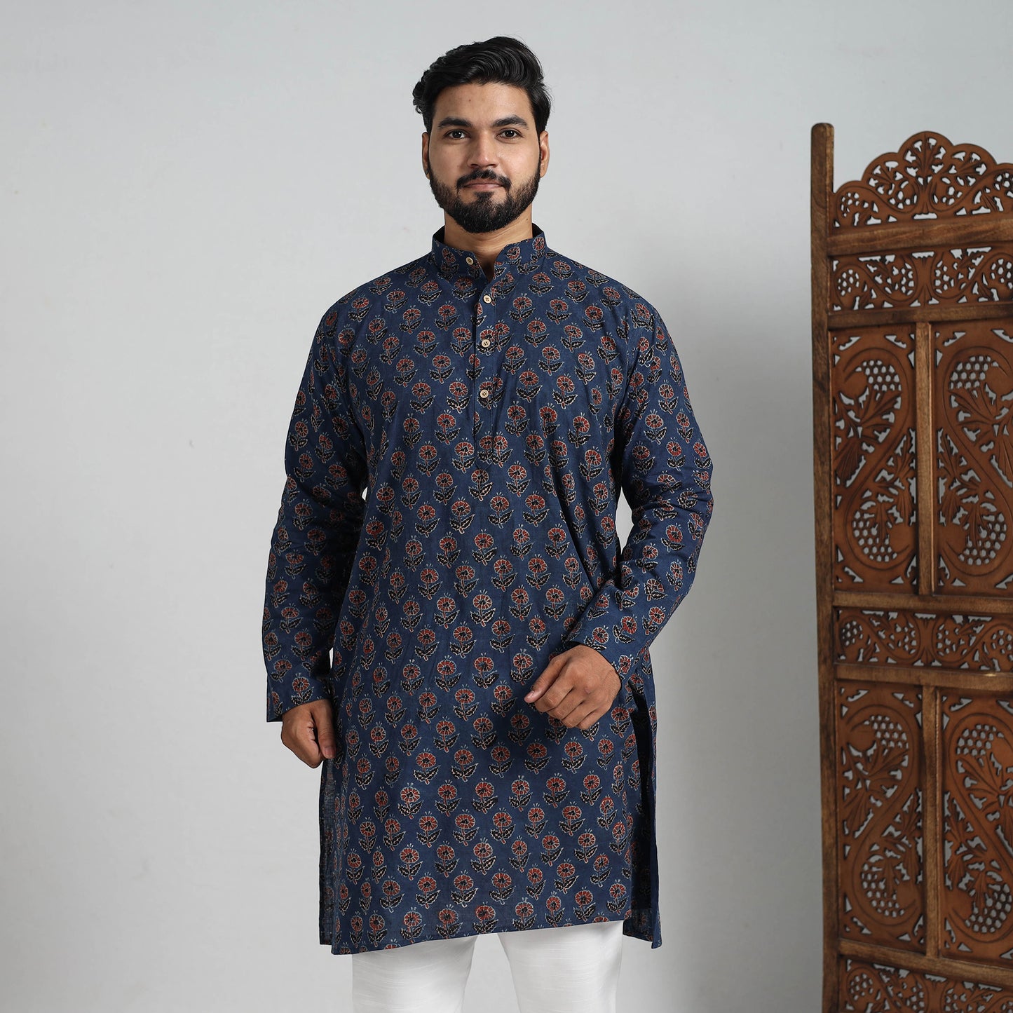 ajrakh Men's Long kurta