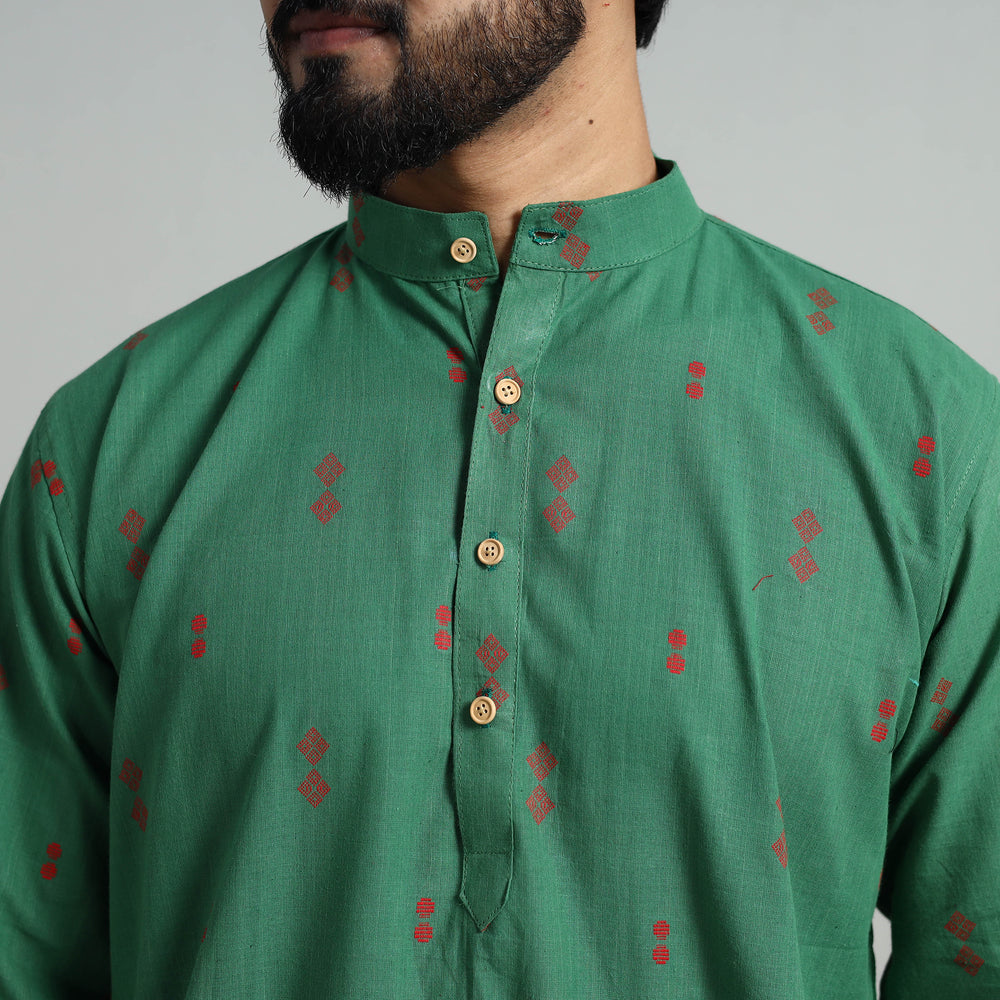 Cotton Long Jacquard Kurta for Men 12