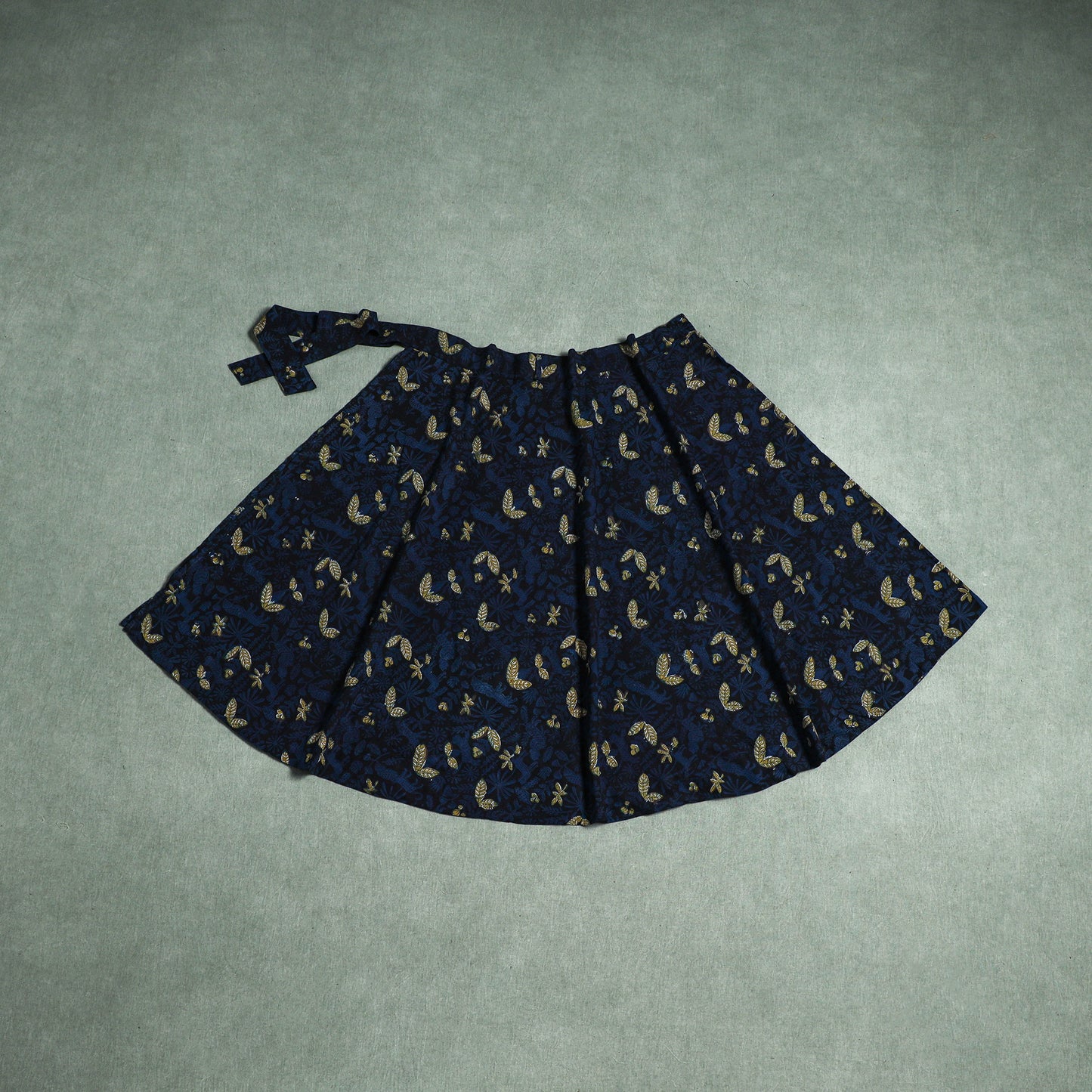 Bagru Hand Block Print Natural Dyed Cotton Wrap Around Skirt 22