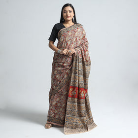Designer Kalamkari Saree – Block Print & Pure Cotton