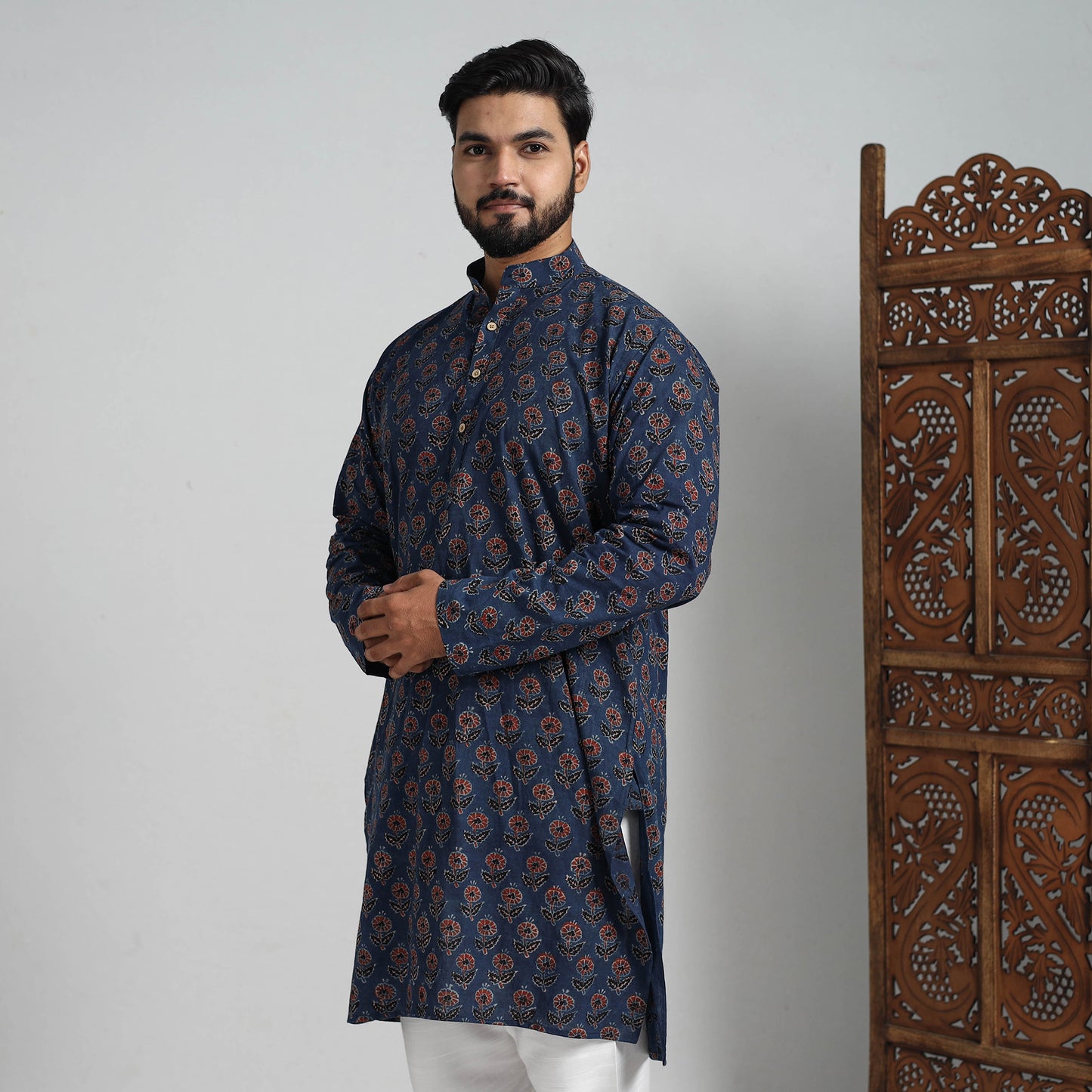 ajrakh Men's Long kurta