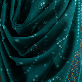 Kutch Bandhani Handwoven Neran Hand Embroidery Merino Wool Shawl 53
