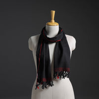 Black - Kumaun Handwoven Pure Merino Wool Scarf 237