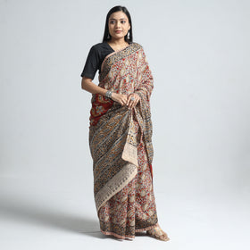 Designer Kalamkari Saree – Block Print & Pure Cotton