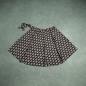 Bagru Hand Block Print Natural Dyed Cotton Wrap Around Skirt 23