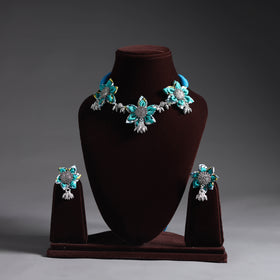 Handcrafted gs fabart choker necklace set 07