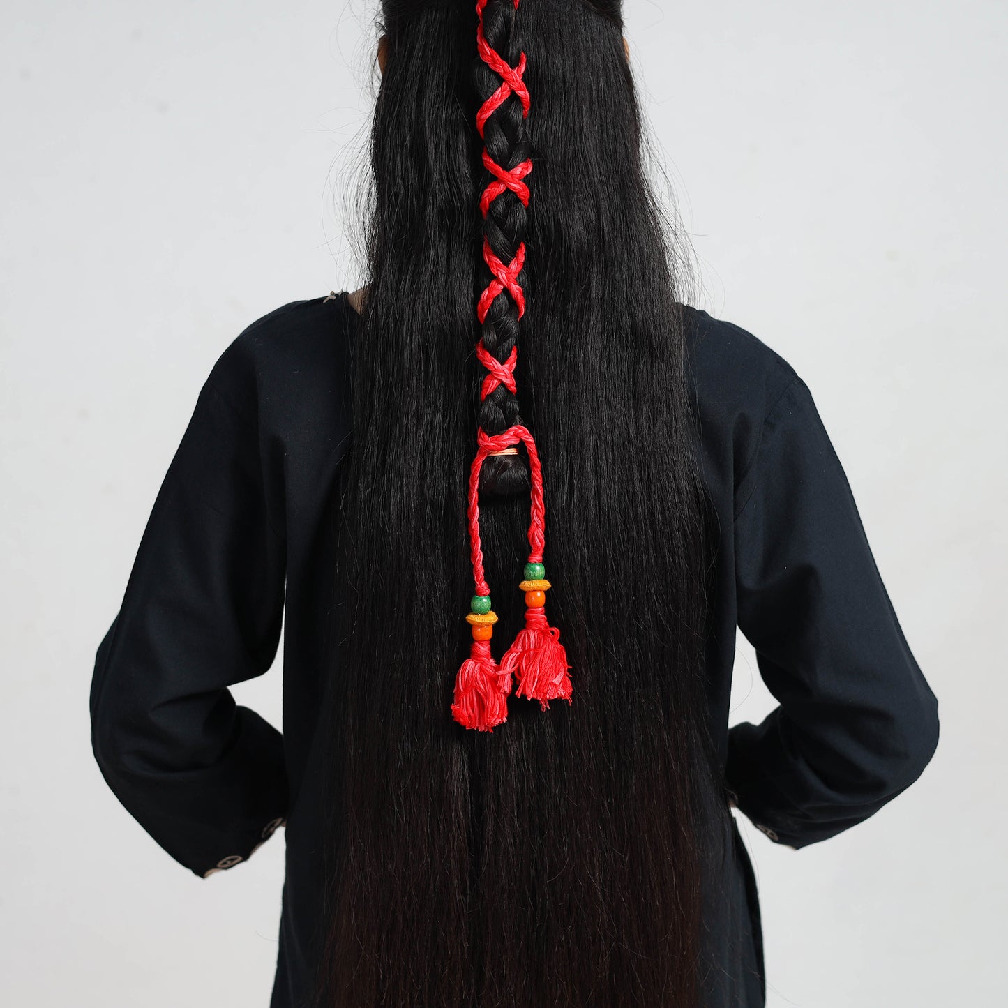 Thread Braided & Bead Work Hair Parandi 40