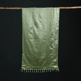 Handwoven Banarasi Pure Silk Stole with Tassels 10