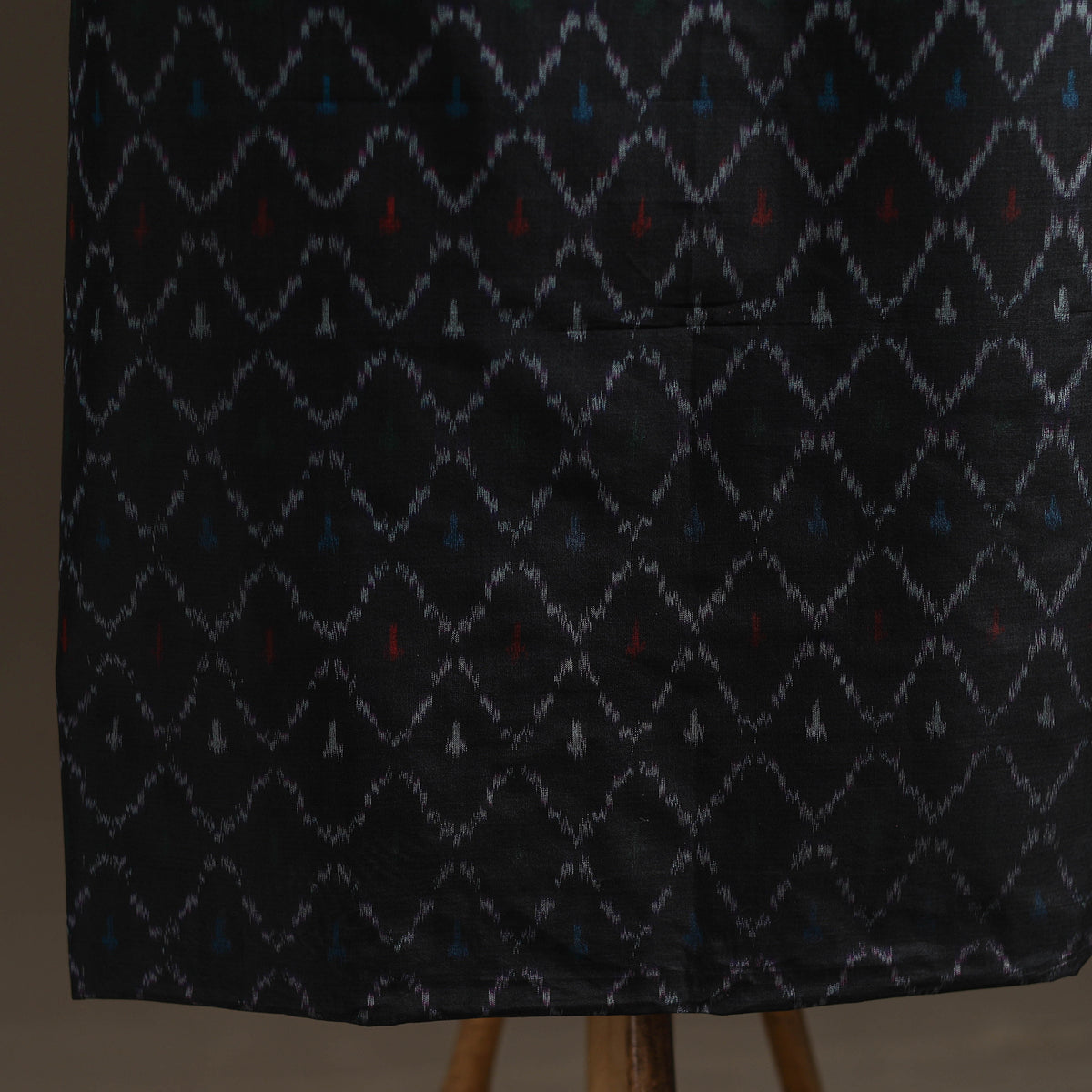 Pochampally Ikat Handloom Sico Unstitched Dress Material: Kurta with Mulberry Silk Dupatta 26