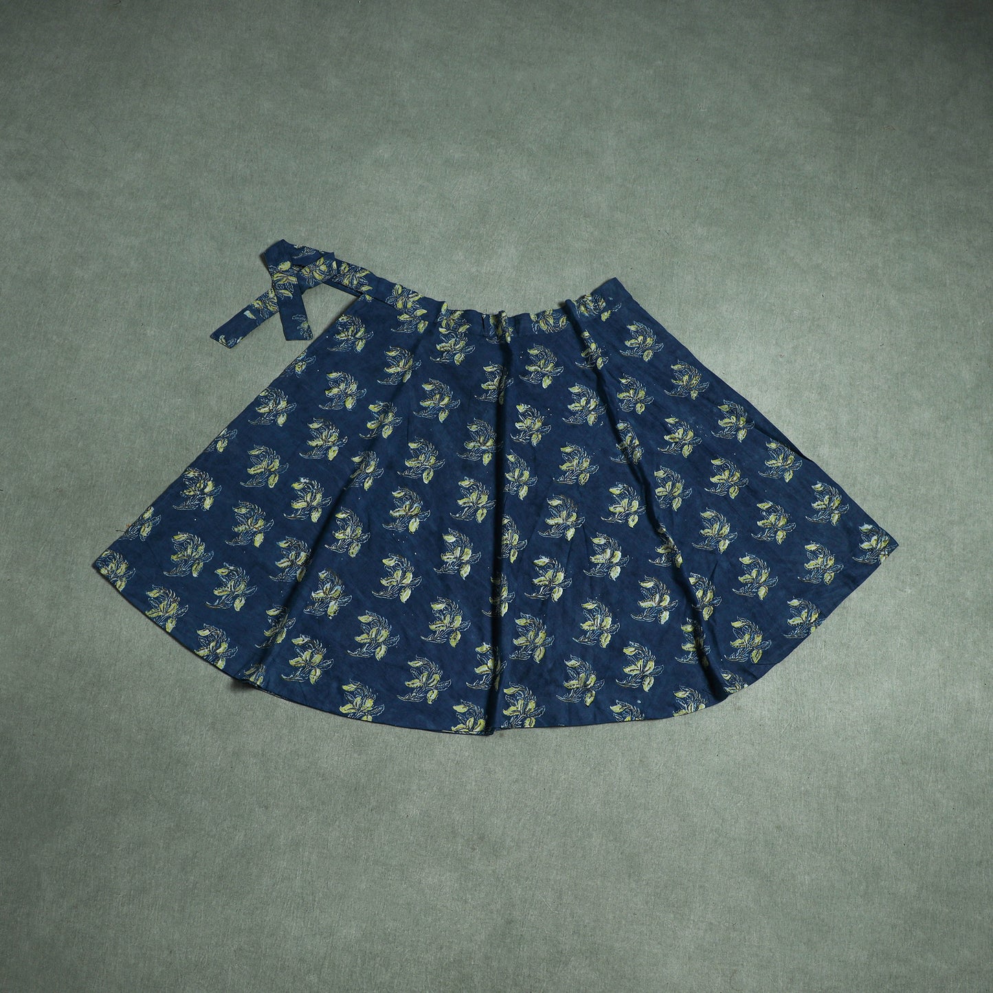 Bagru Hand Block Print Natural Dyed Cotton Wrap Around Skirt 24