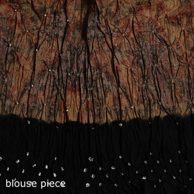 Kutch Tie-Dye Shibori Bandhani Cotton Saree with Blouse Piece 25
