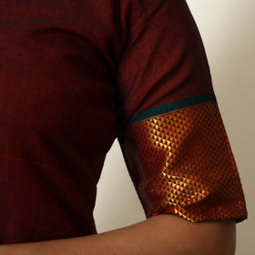 Maroon - Dharwad Cotton Kurta with Palazzo & Dupatta Set 12