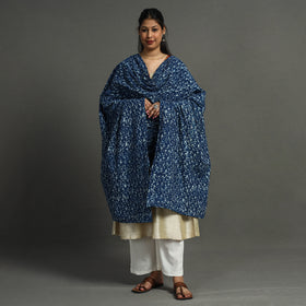  Indigo Reversible Patchwork Cotton Dupatta 33 