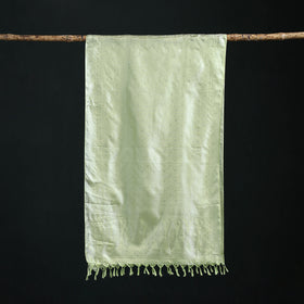 Handwoven Banarasi Pure Silk Stole with Tassels 07