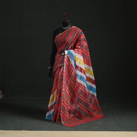 Tie-Dye Kota Doria Cotton Leheriya Saree 24