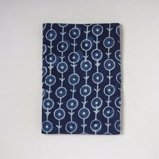 Indigo Dabu Hand Block Printed Cotton Precut Fabric (2 meter) 43