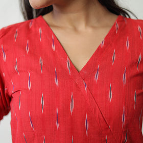  Pochampally Ikat Weave Cotton A-Line Kurta 08 