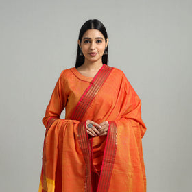 Buy Cotton Orange Dharwad Kurta Set with Palazzo & Dupatta