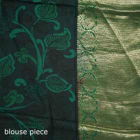 Kanjeevaram Pure Handloom Mulberry Silk Handpainted Srikalahasti Pen Kalamkari Saree with Zari Work 25