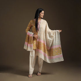 Sanganeri Hand Block Print Cotton Suit Set with Dupatta for Women 03