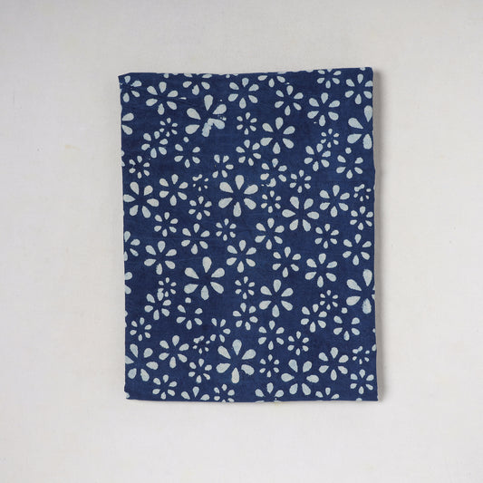 Indigo Dabu Hand Block Printed Cotton Precut Fabric (1.5 meter) 44