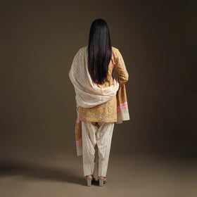 Sanganeri Hand Block Print Cotton Suit Set with Dupatta for Women 03