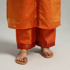 Buy Cotton Orange Dharwad Kurta Set with Palazzo & Dupatta