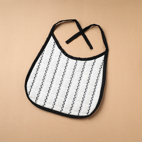 White Handmade Cotton Baby Bib