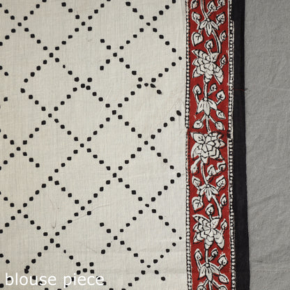 Bagru Hand Block Printed Mul Cotton Natural Dyed Saree 06