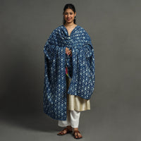 Multicolor - Indigo Reversible Patchwork Cotton Dupatta 35