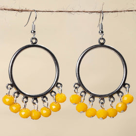 Yellow - handmade beaded earrings 02 - handcrafted