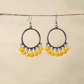 Yellow - handmade beaded earrings 02 - handcrafted