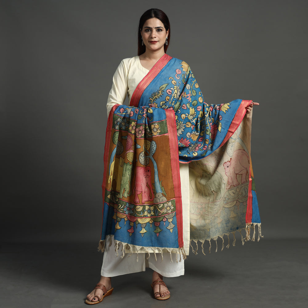 kalamkari handpainted dupatta