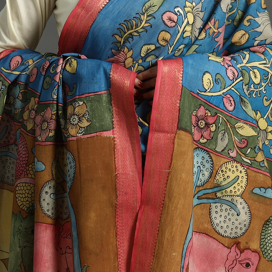 kalamkari handpainted dupatta