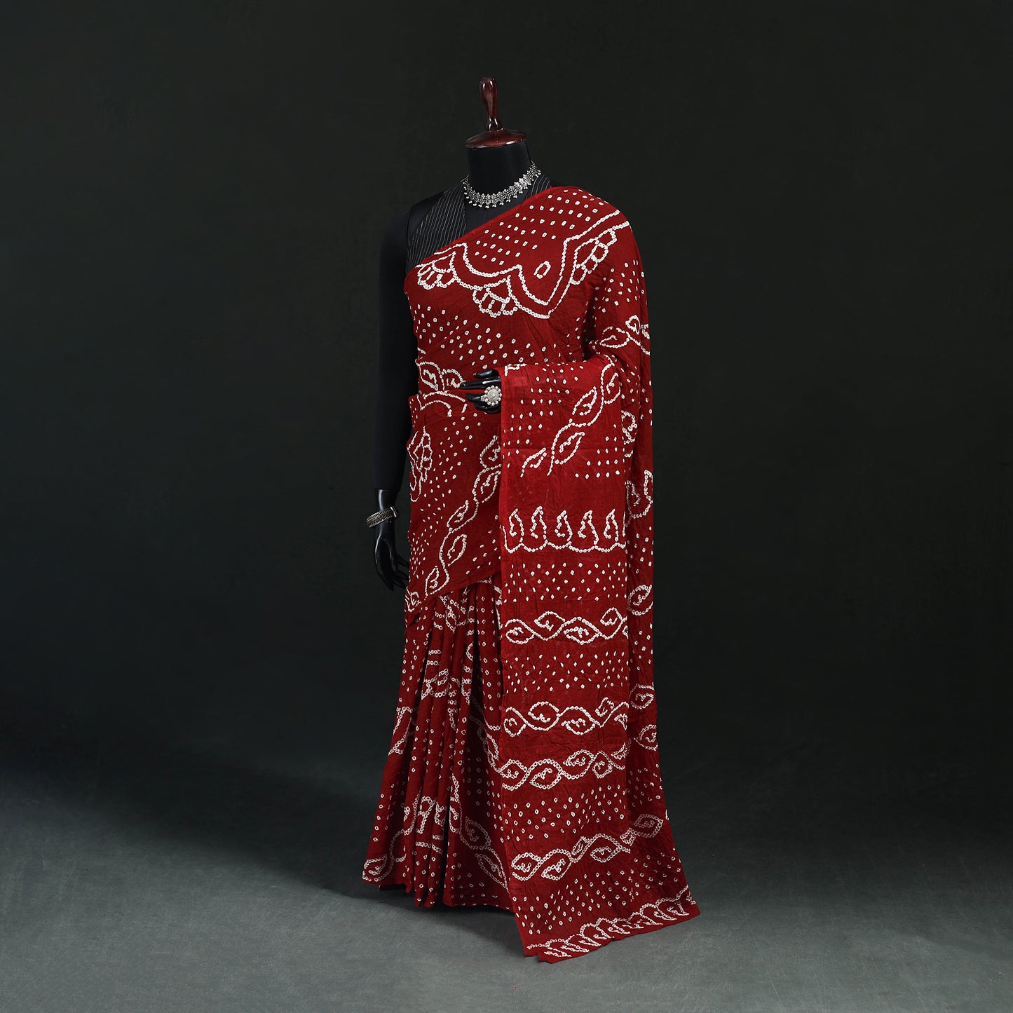 Kutch Bandhani Tie-Dye Cotton Saree 40