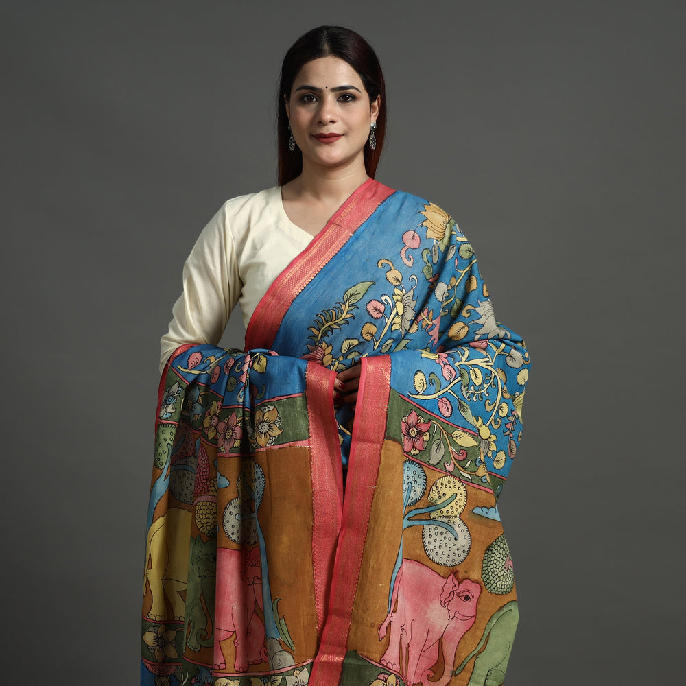 kalamkari handpainted dupatta