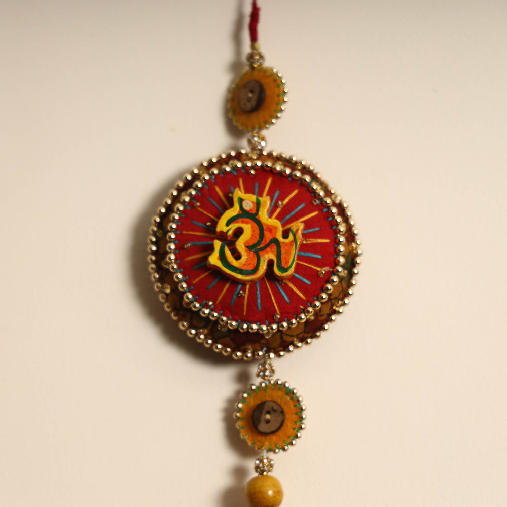 Om - Handmade Felt & Beadwork Wall Hanging