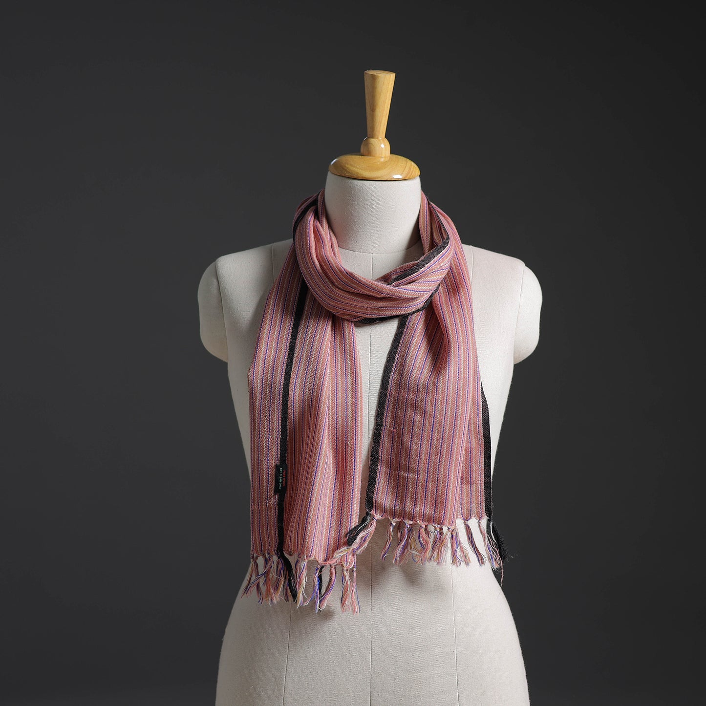 Pink - Kumaun Handwoven Pure Merino Wool Scarf 242