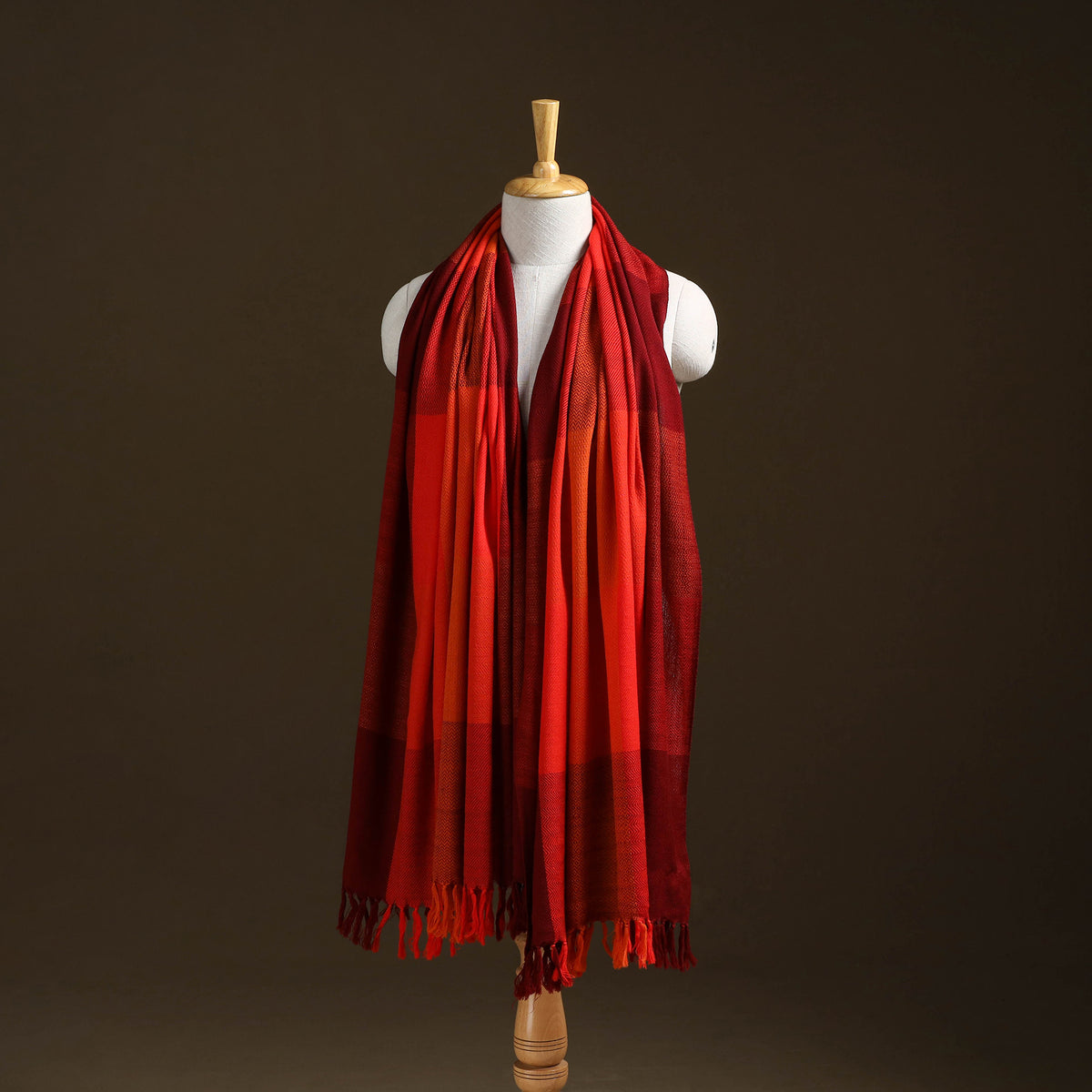 Kumaun Handwoven Pure Merino Wool Shawl 12