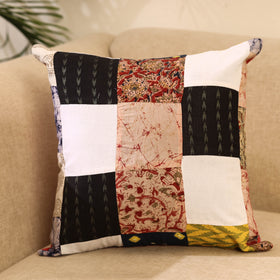 Buy Multicolor Handcrafted Cotton Patchwork Cushion Cover