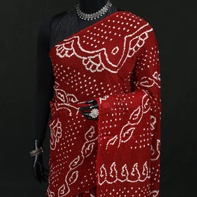 Kutch Bandhani Tie-Dye Cotton Saree 40