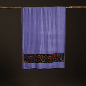 Plain Modal Silk Stole with Woven Border for Women 06