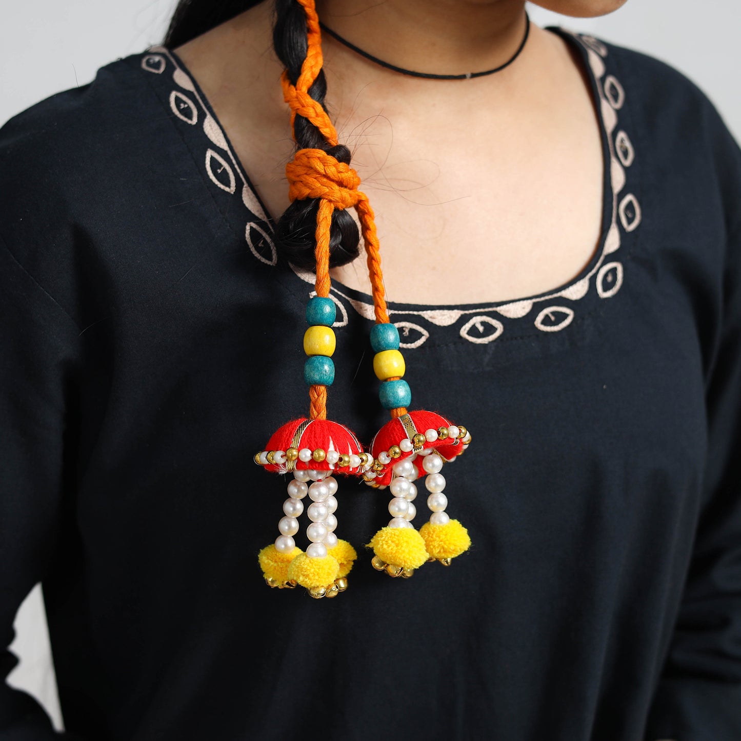 Thread Braided & Bead Work Hair Parandi 30