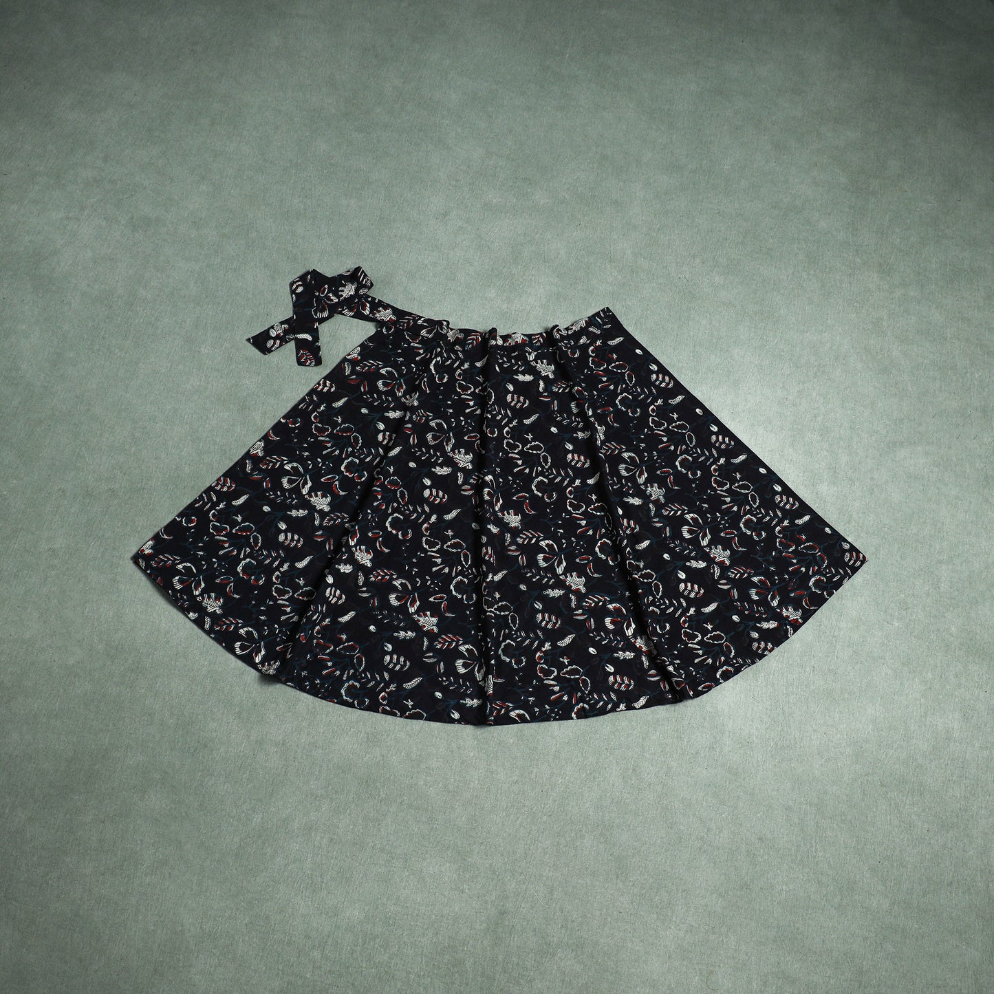 Bagru Hand Block Print Natural Dyed Cotton Wrap Around Skirt 31